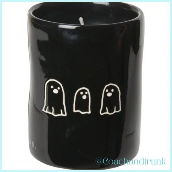 RAE DUNN Ghoul Friends Halloween Vanilla Bourbon Scented Candle With Ghosts - Picture 2 of 4